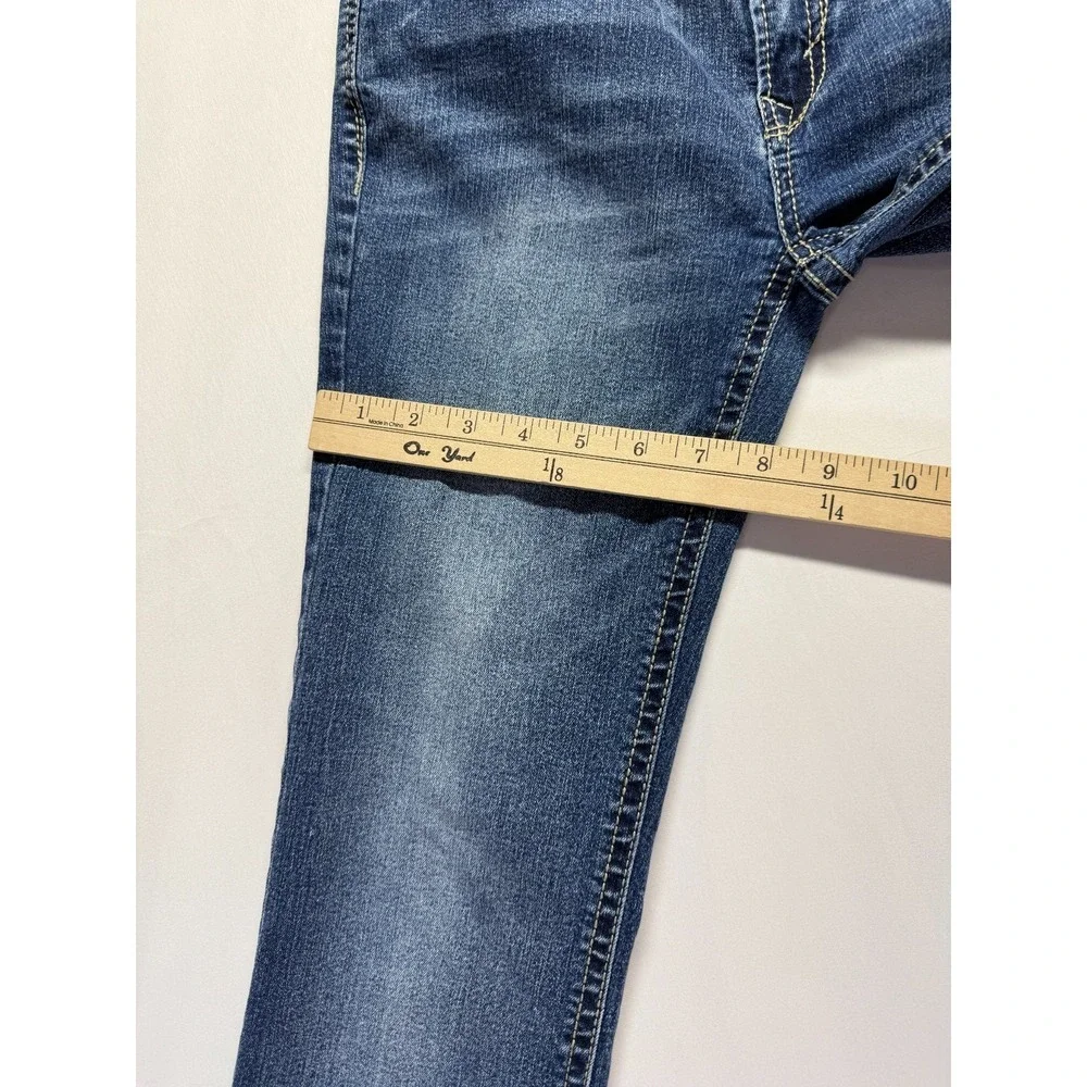 Wallflower The Luscious Curvy Bootcut Jeans Womens 7 Blue Denim Cotton Low Rise